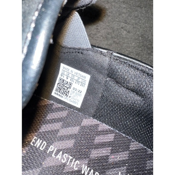 Adidas Golf Shoes Men's Slip On Black Leather End Plastic Waste Size 9.5 - Picture 5 of 7